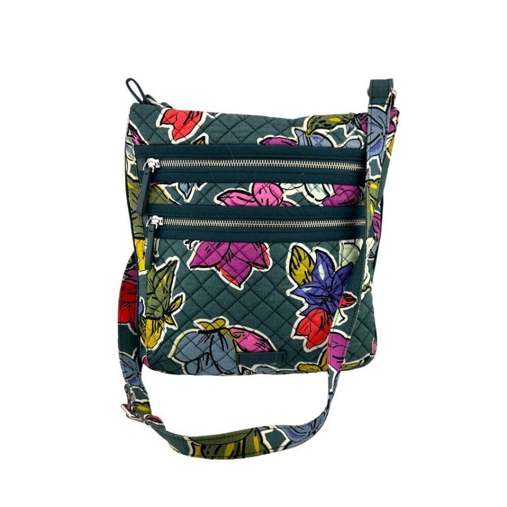 Vera Bradley Falling Flowers Hipster Crossbody Bag Retired Floral Quilted